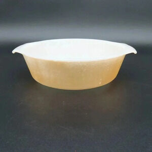 Vintage Fire King Peach Luster Ovenware Casserole Dish Baking Dish